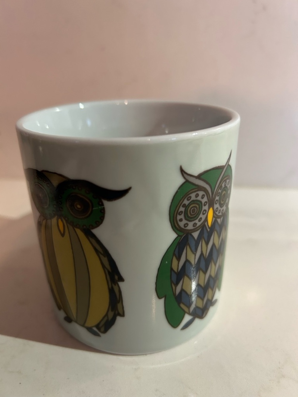 Owl Ceramic Mug - Graphic Design from - Danica Studios. Image all around mug. - Picture 3 of 10